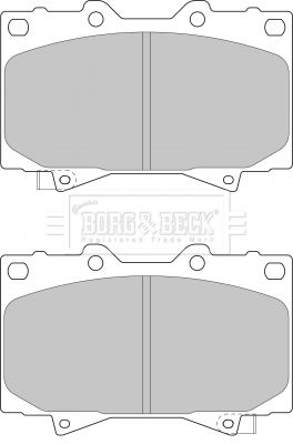 BORG & BECK Комплект тормозных колодок, дисковый тормоз BBP1682